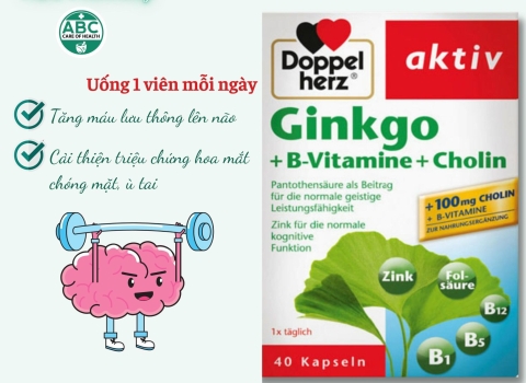 Thuốc Bổ Não Doppelherz Aktiv Ginkgo, 40 Viên, ABC Pharmacy