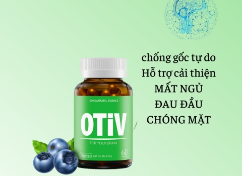 Otiv cải thiện tình trạng thiếu máu não, mất ngủ chai 30 viên, ABC Pharmacy