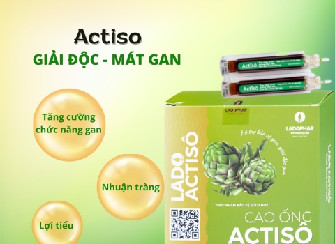 Cao ống Atiso không đường Ladophar Lado Actisô giải độc gan thanh lọc cơ thể Hộp 10 ống, ABC Pharmac