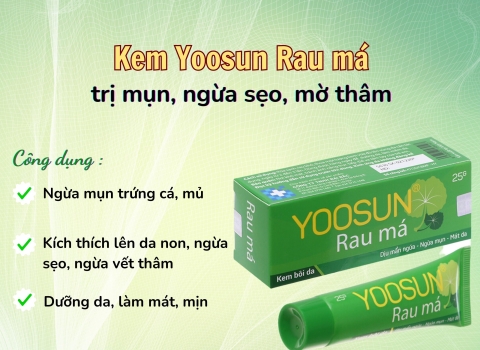 Kem ngăn ngừa mụn, rôm sảy Yoosun Rau Má (25g), ABC Pharmacy