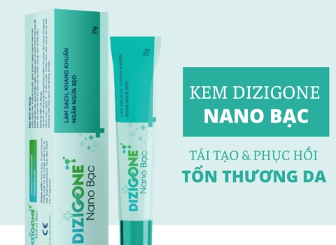 Kem Dizigone Nano Bạc kháng khuẩn, ngừa sẹo tuýp 25g, ABC Pharmacy