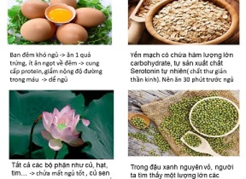 Thực Phẩm Tốt Cho Bệnh Nhân Mất Ngủ