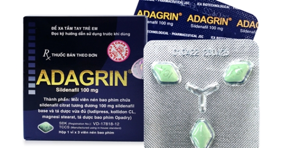 Adagrin 100mg trị rối loạn cương dương (1 vỉ x 3 viên), ABC Pharmacy