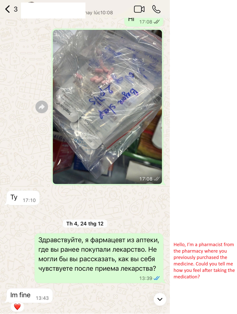 ABC Pharmacy post purchase consultation