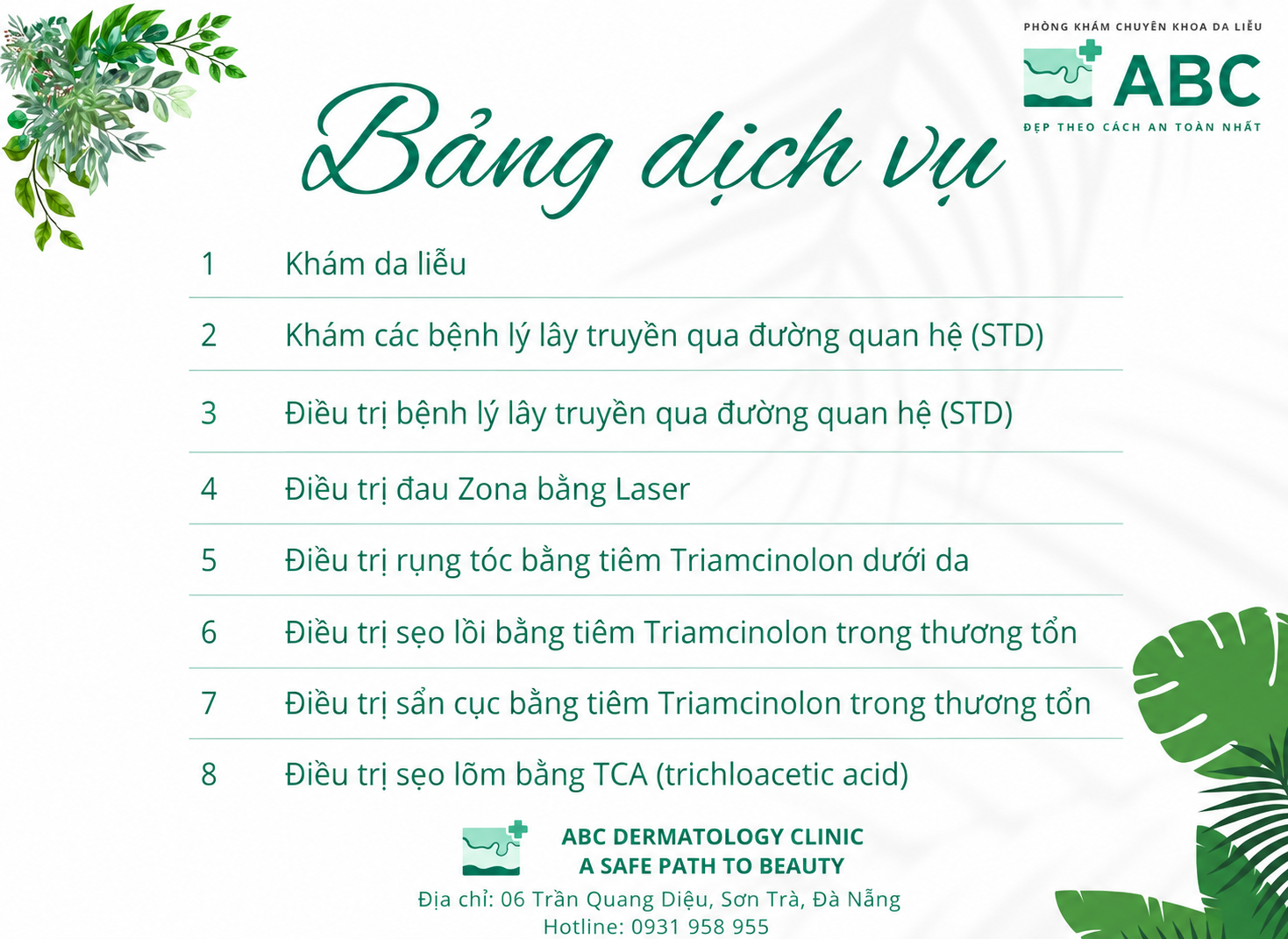Dịch vụ khám và tư vấn da liễu tại ABC