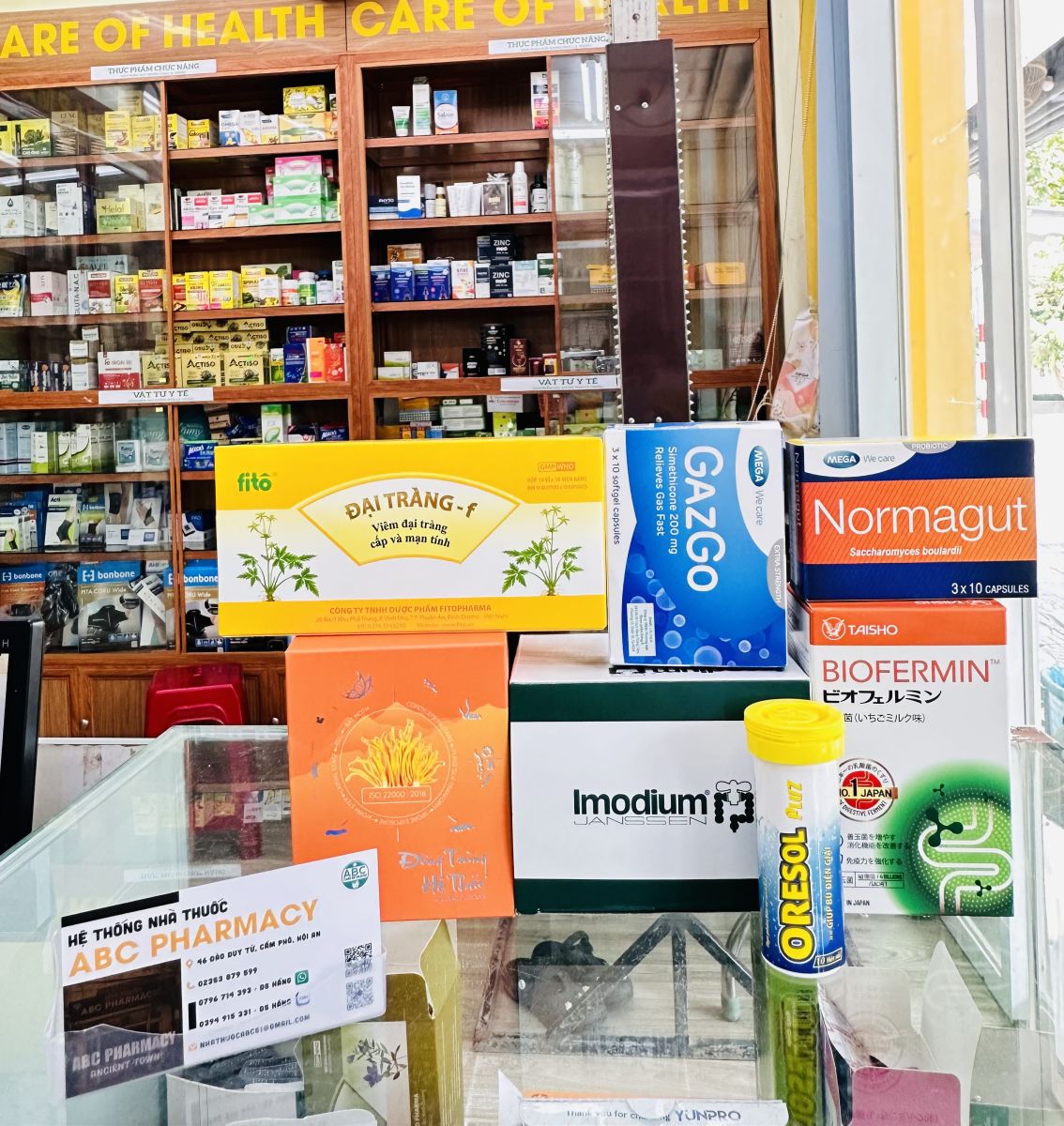 Some diarrhea medicines at ABC Pharmacy
