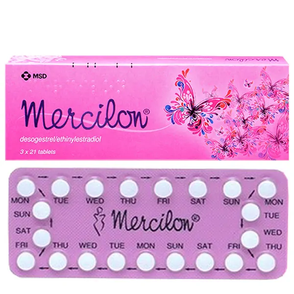 Mercilon desogestrel contraceptive pack for a traveler refill in Hoi An
