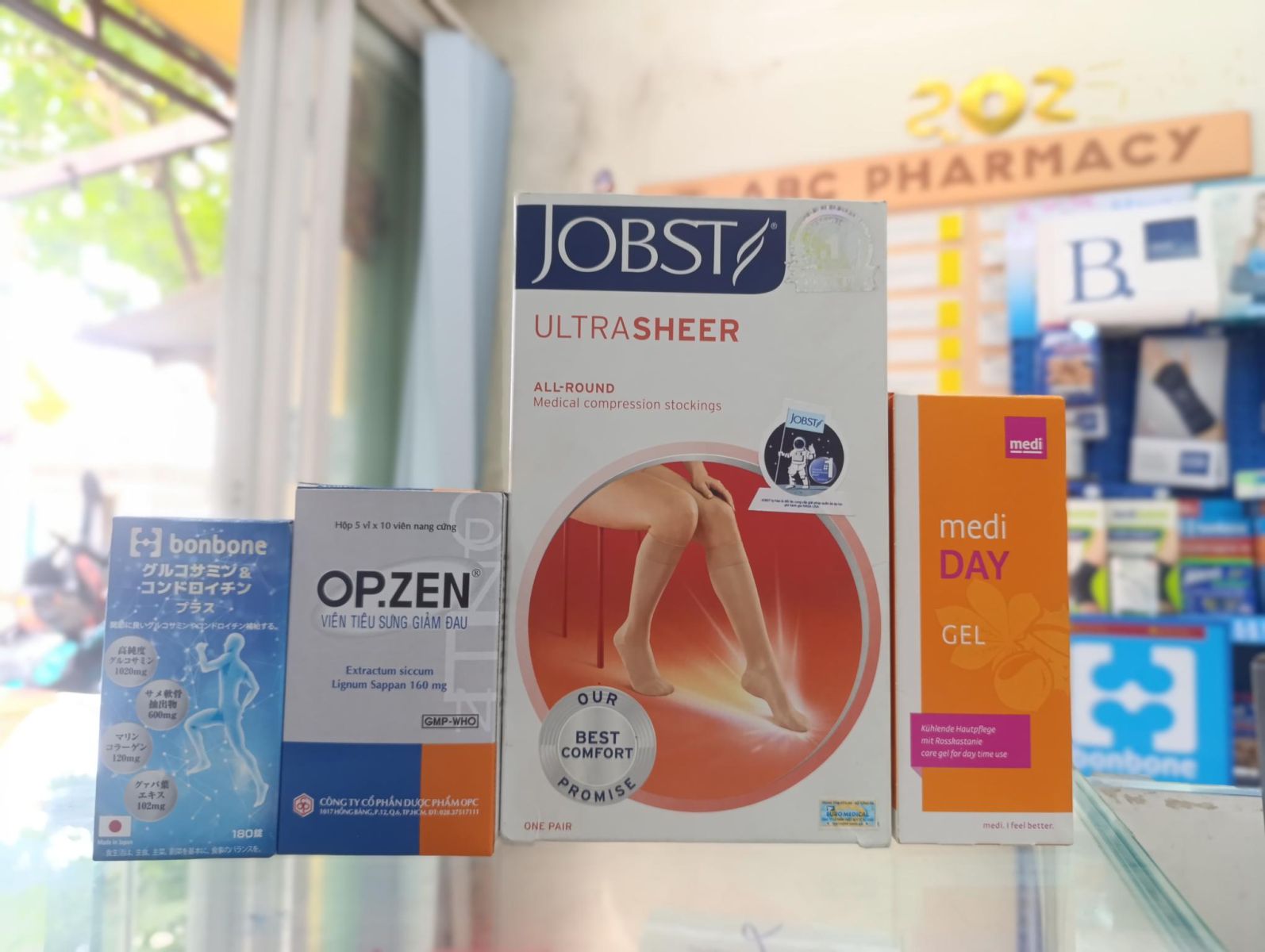 supportive leg care products available at ABC Pharmacy in Da Nang Vietnam