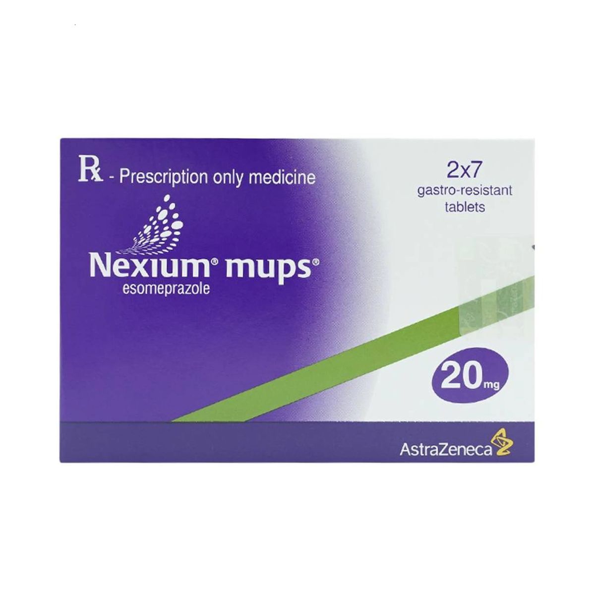 Nexium MUPS 20 mg esomeprazole box photographed at ABC Pharmacy Hoi An