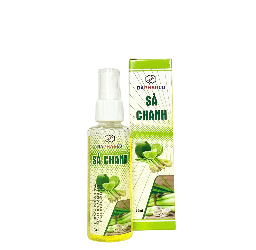 Sả Chanh lemongrass insect repellent spray displayed at ABC Pharmacy Hoi An