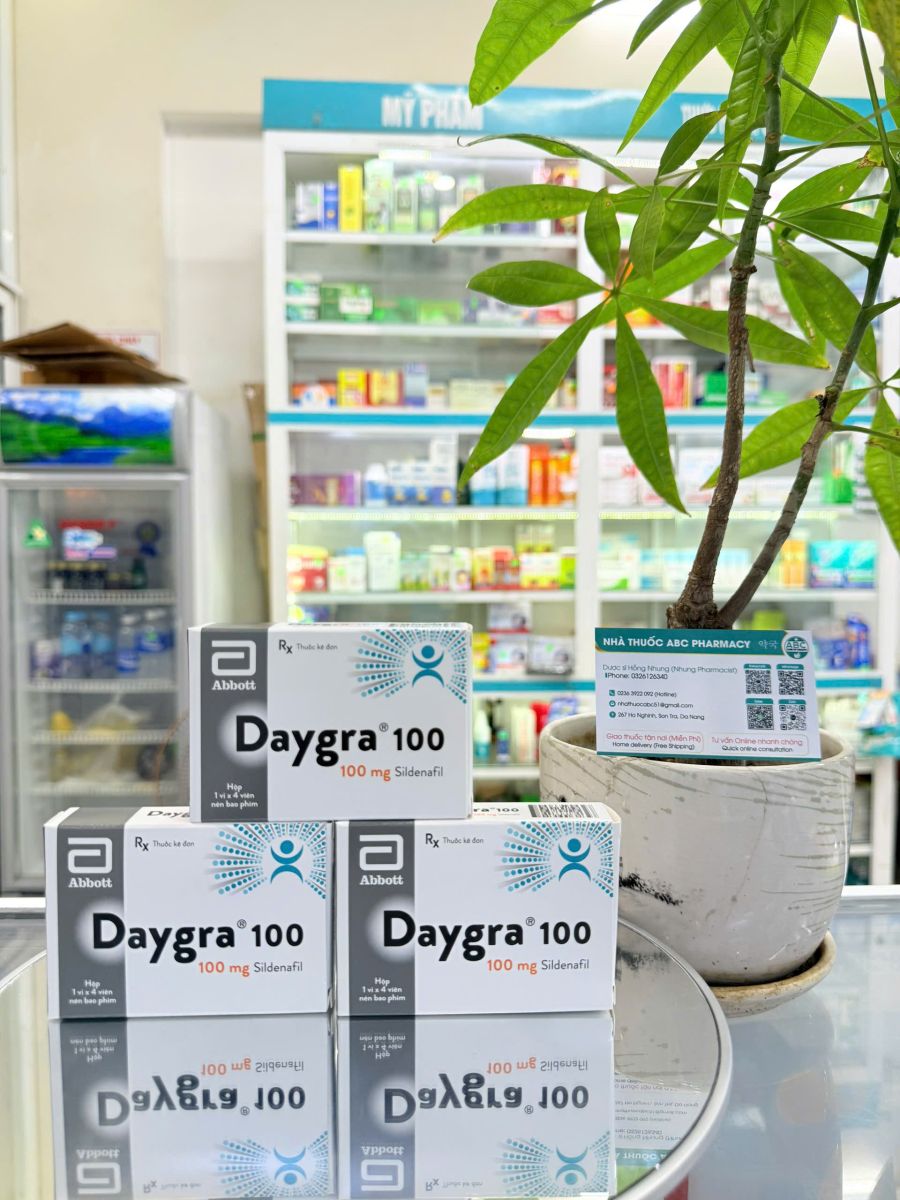 Daygra 100 sildenafil tablets for erectile dysfunction support in Vietnam