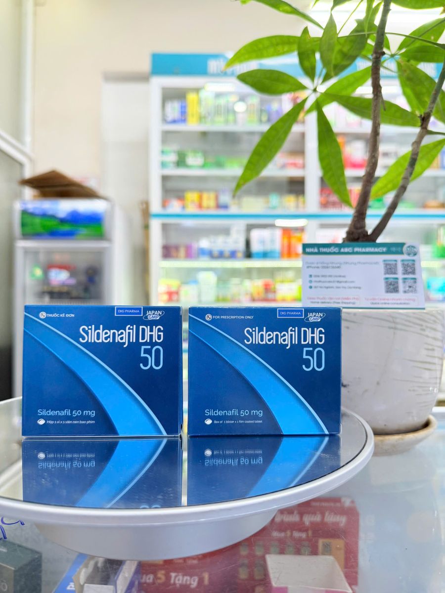 Sildenafil DHG 50 medicine available at a licensed pharmacy in Da Nang