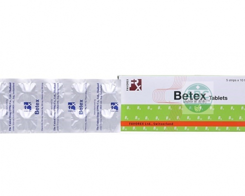 Betex vitamin B1 B6 B12 tablets, 50-tablet pack, from the ABC Pharmacy product catalogue